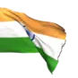 The flag of India waving
